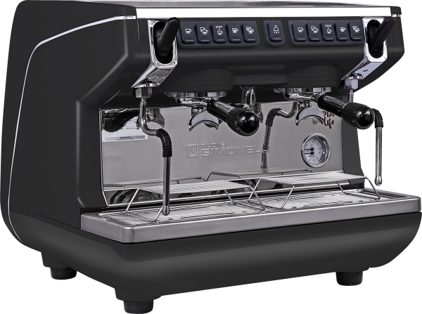 Кофемашина рожковая автоматическая NUOVA SIMONELLI APPIA LIFE COMPACT 2GR V 220V BLACK+ECONOMIZER+HIGH GROUPS