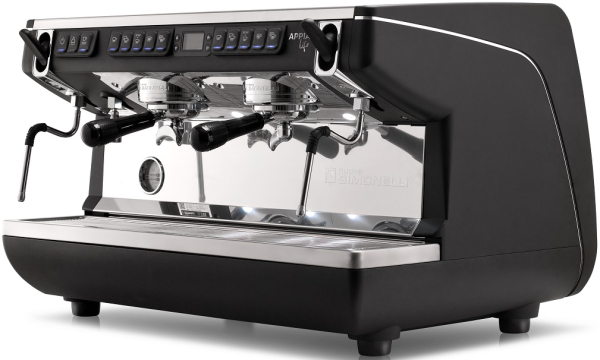 Кофемашина рожковая автоматическая NUOVA SIMONELLI APPIA LIFE 2GR TIMER 220V BLACK+HIGH GROUPS+ECONOMIZER