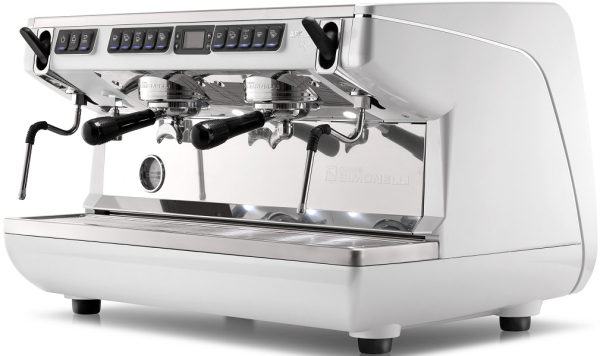 Кофемашина рожковая автоматическая NUOVA SIMONELLI APPIA LIFE 2GR TIMER 220V WHITE+HIGH GROUPS+ECONOMIZER
