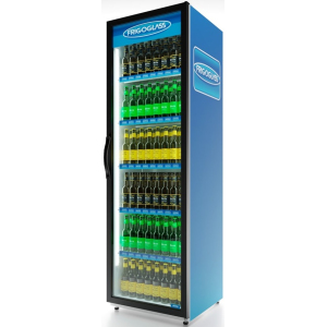 Шкаф холодильный для напитков FRIGOGLASS SUPER 8 FFD (сер.корпус,бел.кабинет,сер.рамка дв.,2LED,6полок,6ЦД)