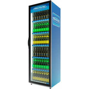 Шкаф холодильный для напитков FRIGOGLASS SUPER 8 FFD (бел.корпус,бел.кабинет,черн.рамка дв., перенавес дв.,2LED,6полок,6ЦД,контроллер,откл.освещ.)
