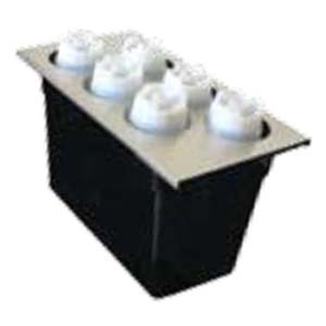 E143 1/3 SZ.-16OZ. CONVERTER SS. - держатель для 6 бут. для GN 1/3 DUKE E143